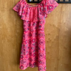 Girls pink paisley dress